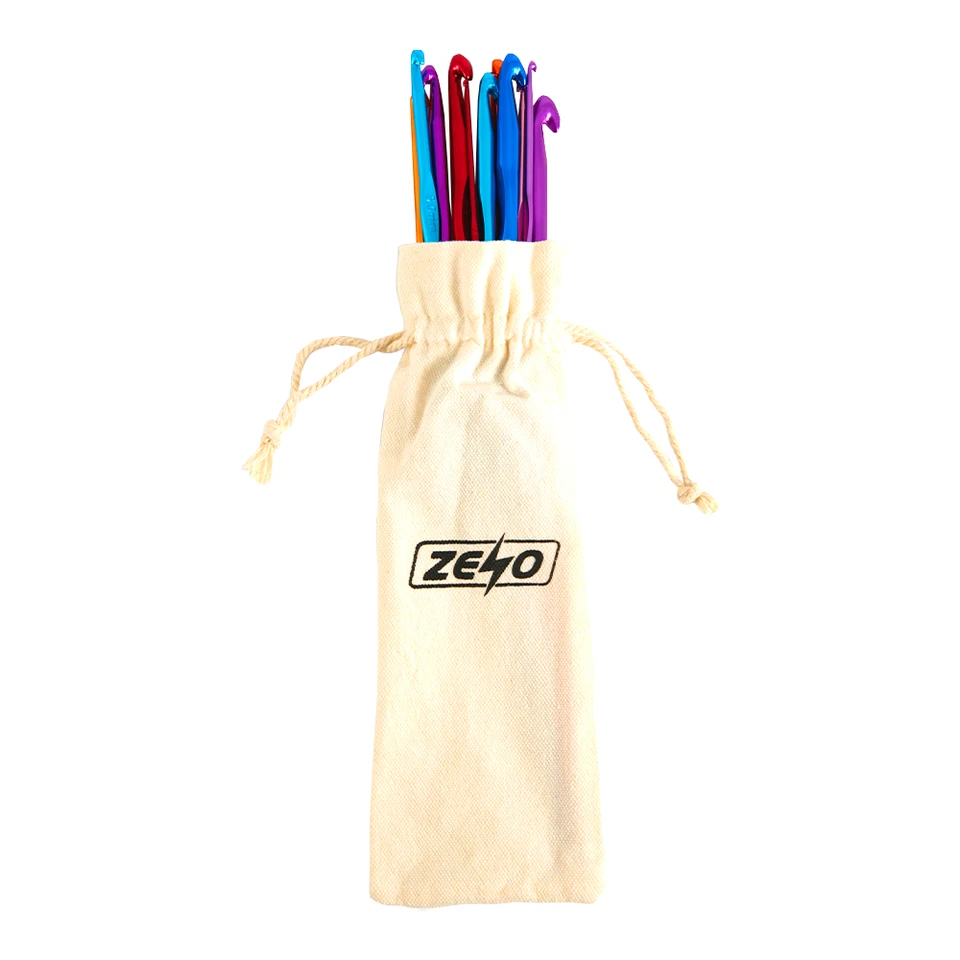 15 SET MULTI COLOURED ALUMINIUM CROCHET HOOKS YARN KNITTING NEEDLES SET 2MM-10MM - Image 3 of 4