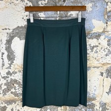 Vintage Forest Green Ribbed High Waisted Pencil Skirt Made in USA Size 9/10