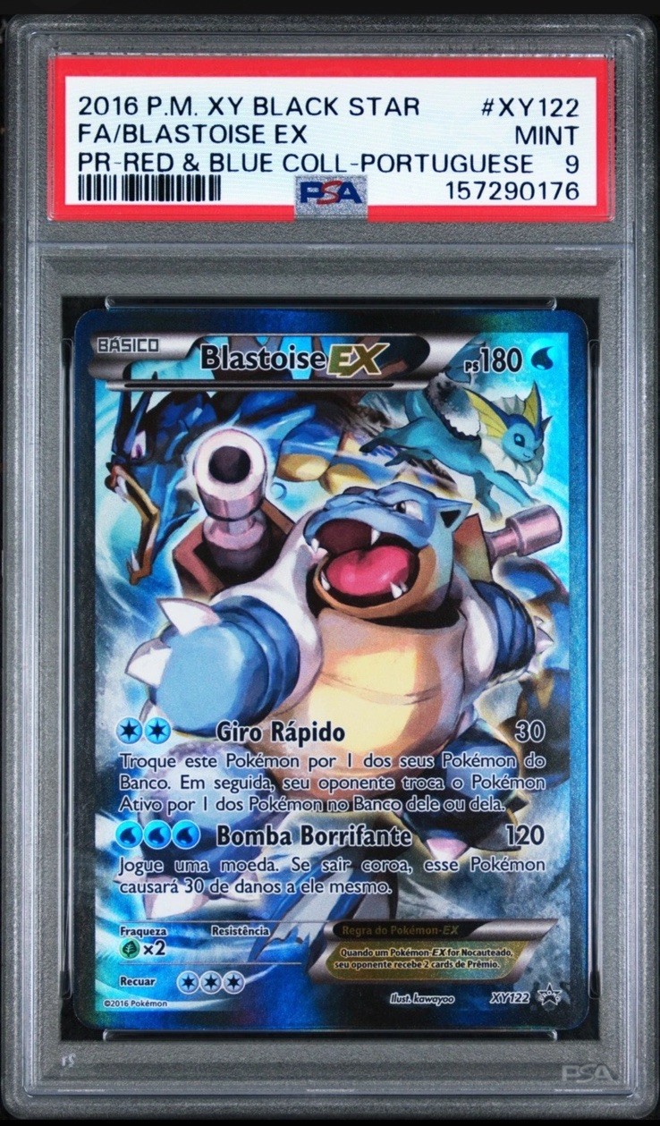 2016 POKEMON XY BLACK STAR PROMO #XY122 FULL ART/BLASTOISE EX PSA 9