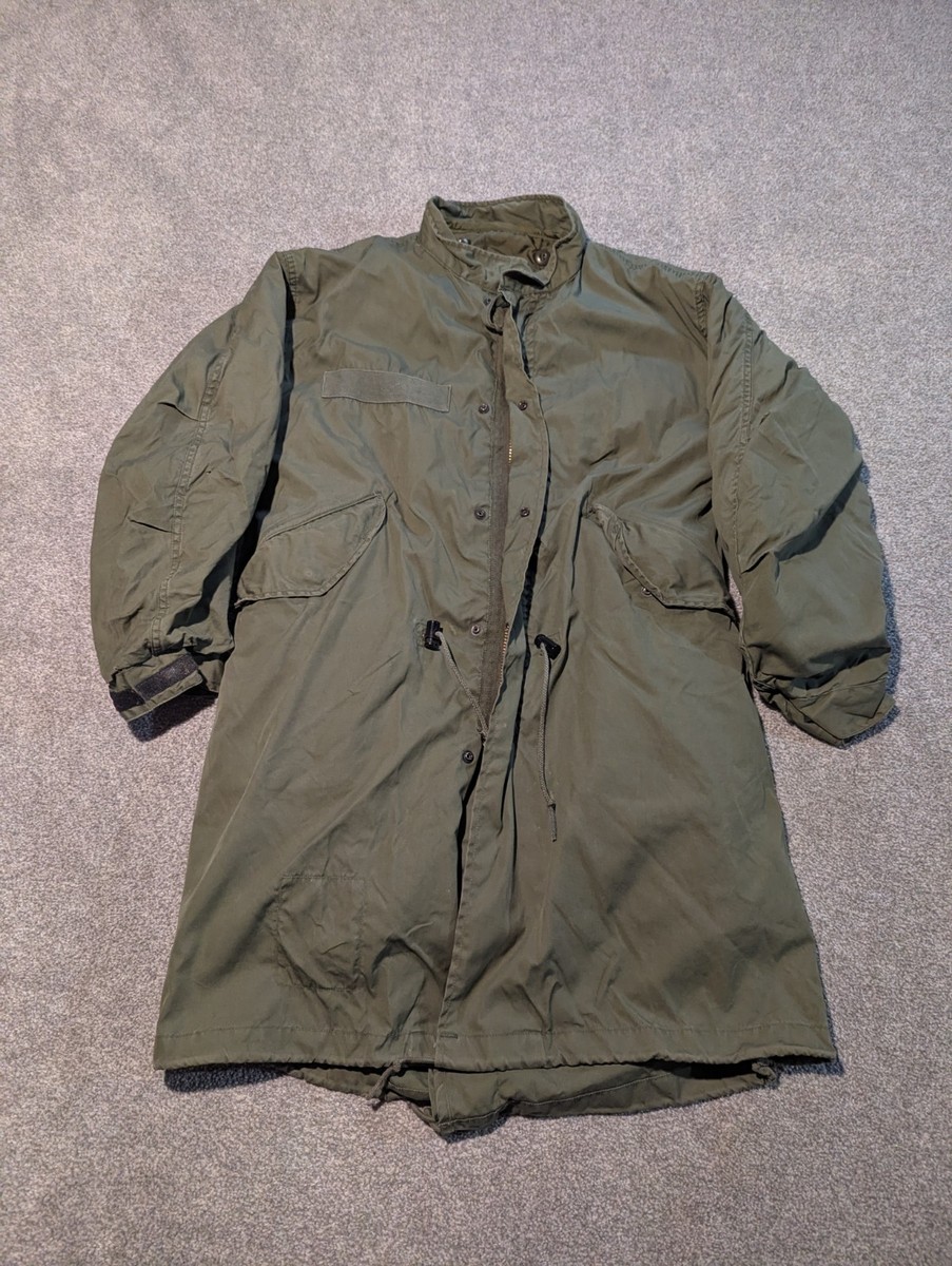 Vintage US Army Jacket Mens Small M65 Fishtail Parka 70s Military