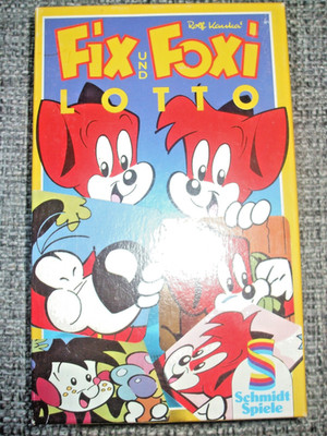 FIX UND FOXI LOTTO Schmidt Spiele 1991, vollständig und fast wie neu!