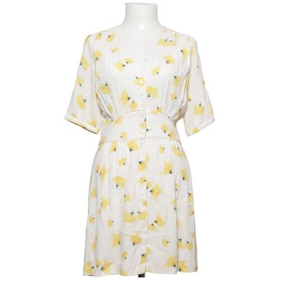 Ba&sh, Blusenkleid, Größe: XS, Weiß/Gelb/Mehrfarbig, Viskose, Blumen, Damen #oKr