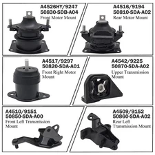 6PCS Engine Motor & Transmission Mounts for 2003-2007 Honda Accord 2.4L l4 AUTO