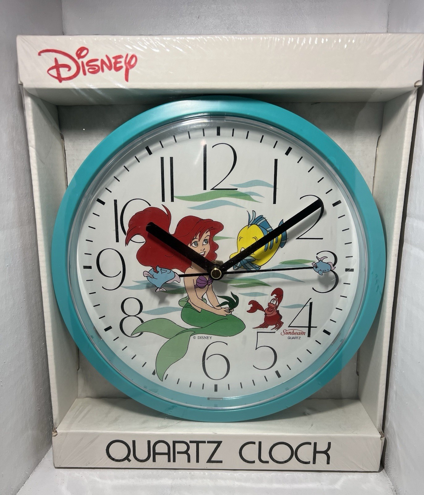 The Little Mermaid Quartz Clock Disney 1990s Sunbeam sealed