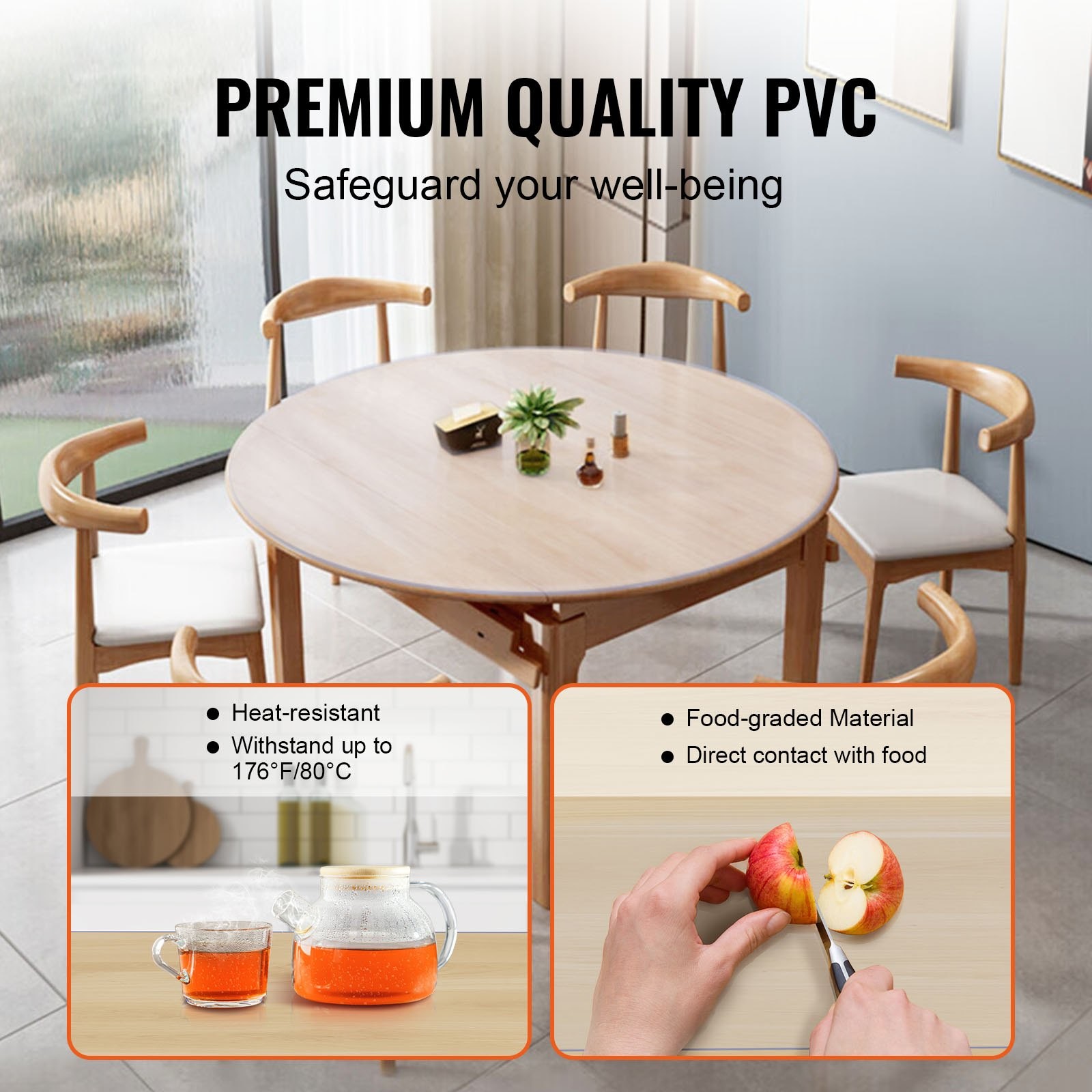 Protector, 48 Inch 1230 Mm Round Table Cover, 1.5 Mm Thick