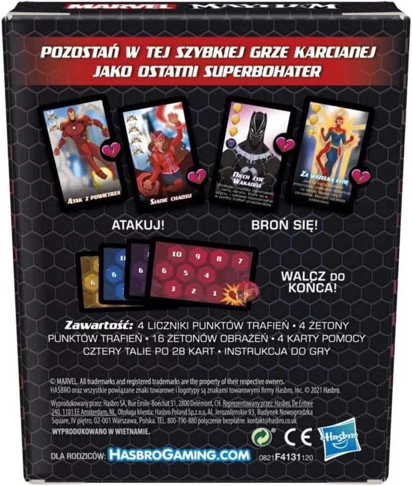 Marvel Mayhem Card Game Ages 8+ Fun Game for Marvel Super Hero Fans 2-4 Players - Image 3 of 4