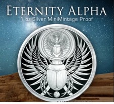 ETERNITY ALPHA Proof 1oz .999 FINE Silver Shield MINIMINTAGE ULTRA RARE ART