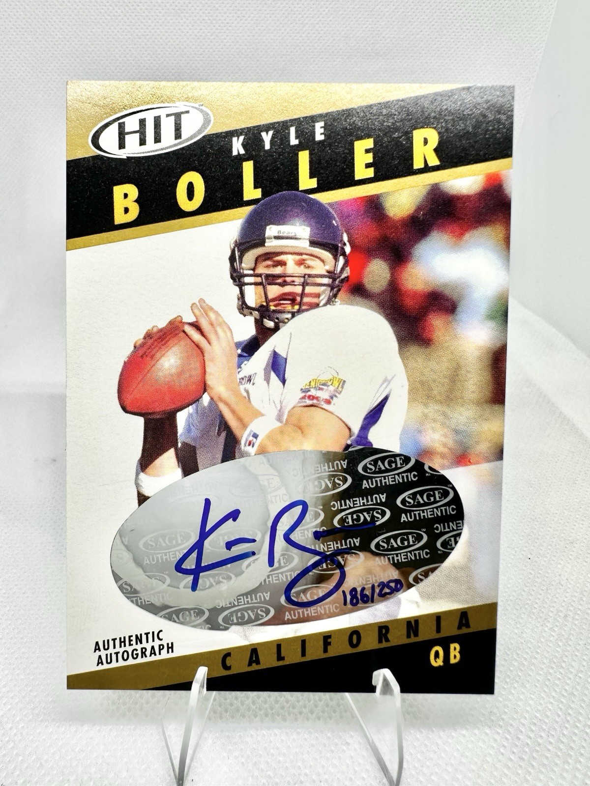 2003 SAGE Hit - Autographs Kyle Boller #A7 Gold /250 (AU, RC)