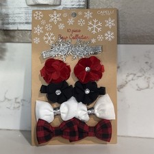 Girls Holiday Hair Clips - 5 pairs