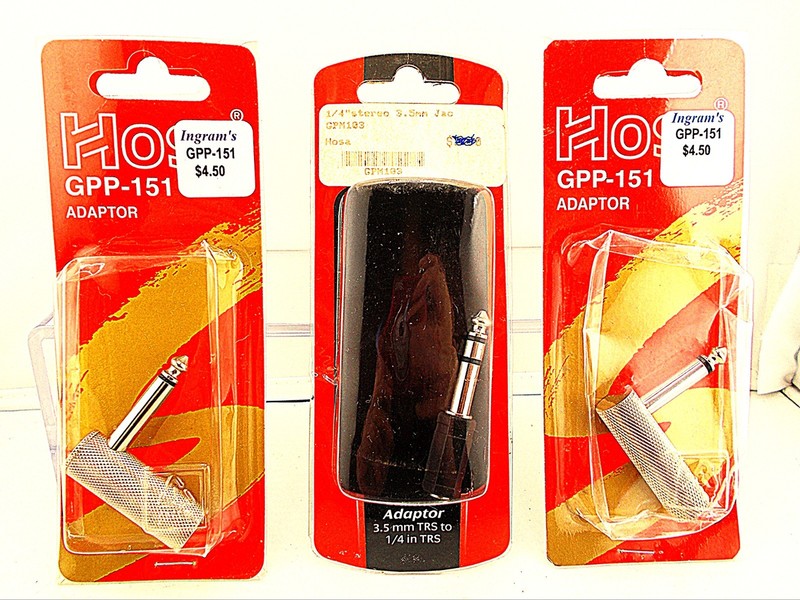 HOSA Audio Connectivity ADAPTORS, lot of Three (3) for 1 low price! Packaged NOS