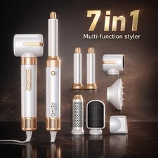 Spazzola Asciugacapelli 7In 1 Accessori Intercambiabili Phon Capelli Lisci Ricci