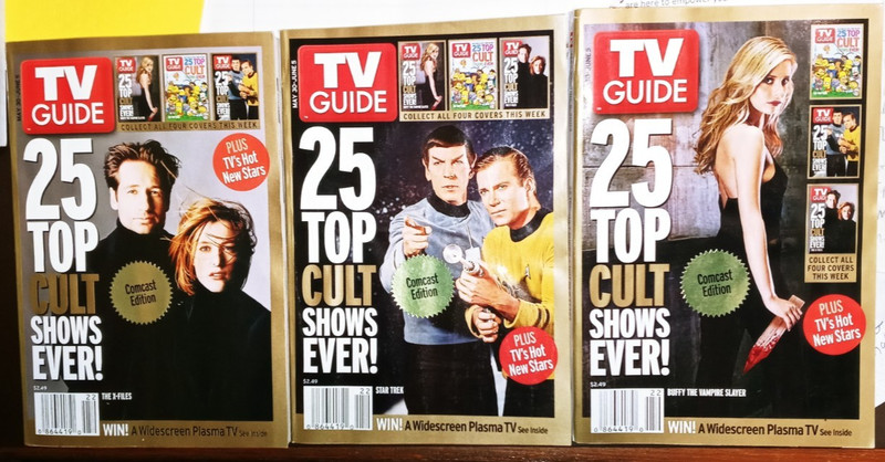 TV GUIDE: Top 25 Cult Shows Ever newsstand editions 2004 Buffy/X-Files/Star Trek