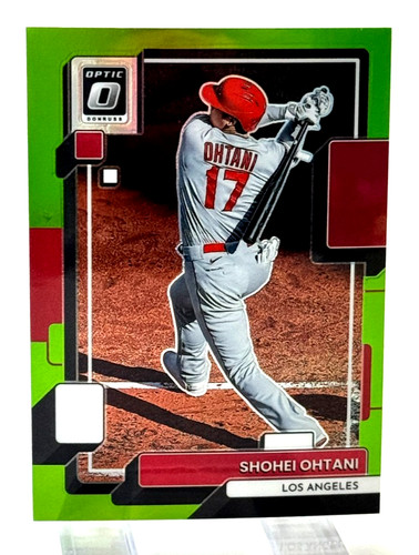 2022 Panini Donruss Optic Shohei Ohtani Lime Green Prizm #141 Angels
