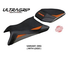 Seat cover Mora UGrip Orange-Gray ORG + logo Tpz comp KTM 390 DUKE 2024 2026