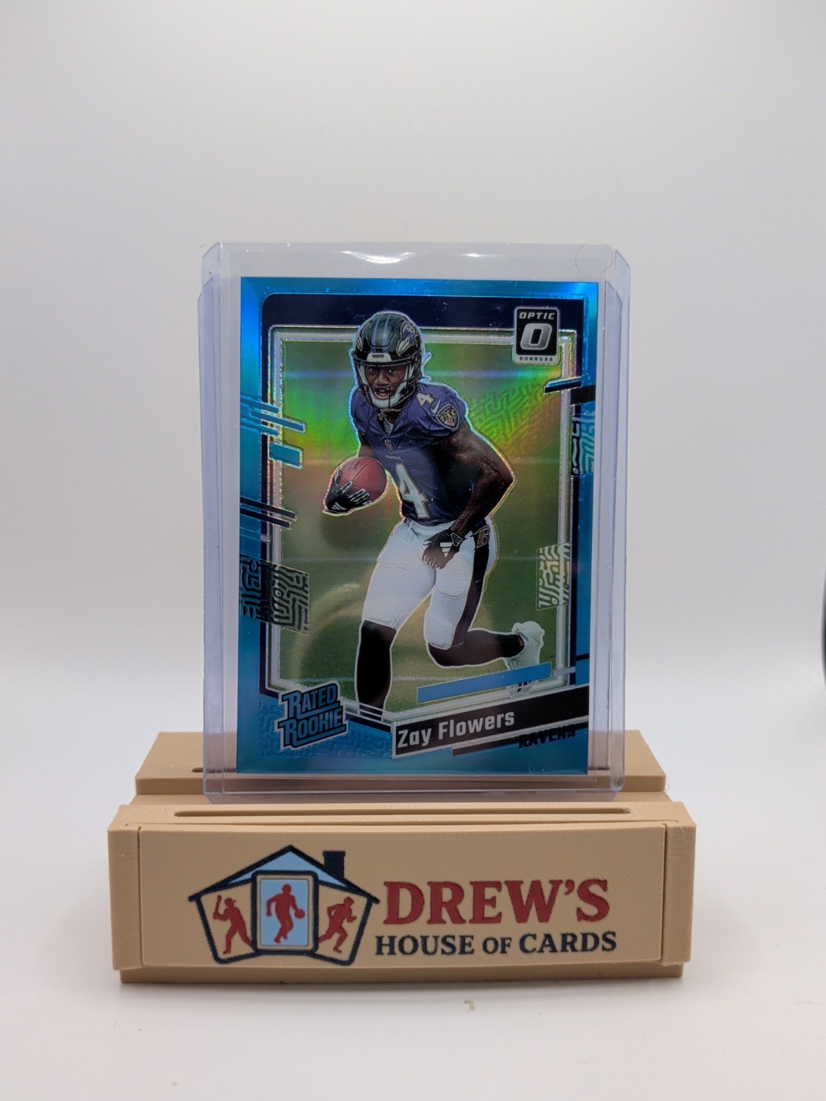 2023 Panini Donruss Optic - Rated Rookie Zay Flowers #210 Aqua Prizm /299 (RC)