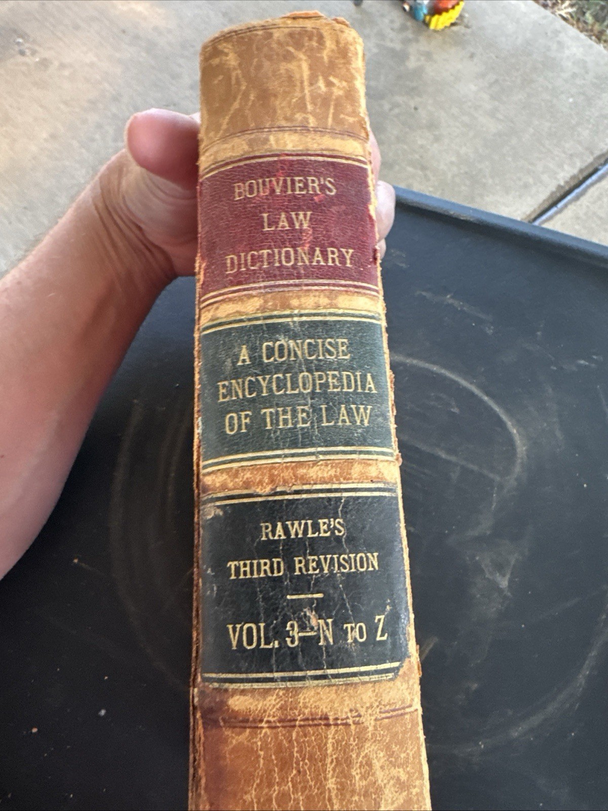 Antique 1914 bouvier's law dictionary & concise encyclopedia-vol 3