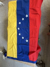 Vintage Venezuela 7 Star Flag Cotton Sewn Ban...
