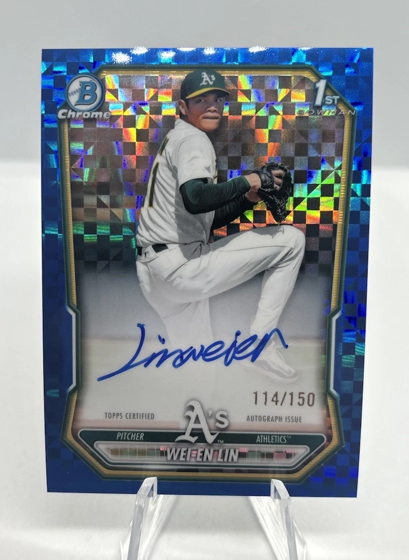 Bowman Oakland Athletics Baseball Autographed Sports Trading Cards