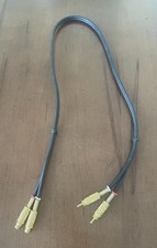 Dual RCA Stereo Audio Cable Gold Plated - 2 x RCA Male, 2 x RCA Female - 2ft