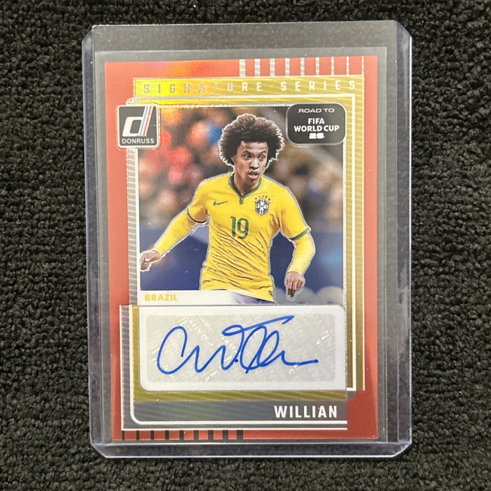 2025-26 Donruss Road to World Cup 26' Willian Signature Series Red Auto #/25