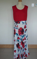 Fashion Red Floral Maxi Dress size 22