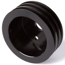 Small Block Chevy Crankshaft Pulley V-belt 3v Crank Lwp Sbc 350 327 400 Black