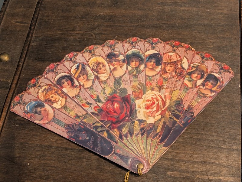 1978 New Baltimore, MI Hand Fan Greeting Card.