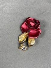 American Legion Auxiliary Rose Flower Brooch Pin-back Pin