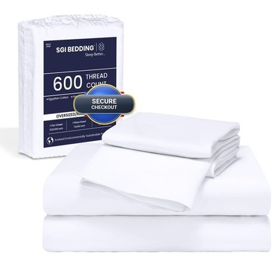 SGI Bedding 84'' W X 84'' L 4Pc Emperor/Wyoming - White SGI-AS_4SS15SO_600_C_131
