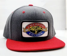 Street Fighter 2 Hat, Removable Metal Patch, Snapback