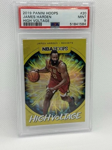 Panini NBA Hoops High Voltage James Harden #20 PSA 9 Houston Rockets 2019-20