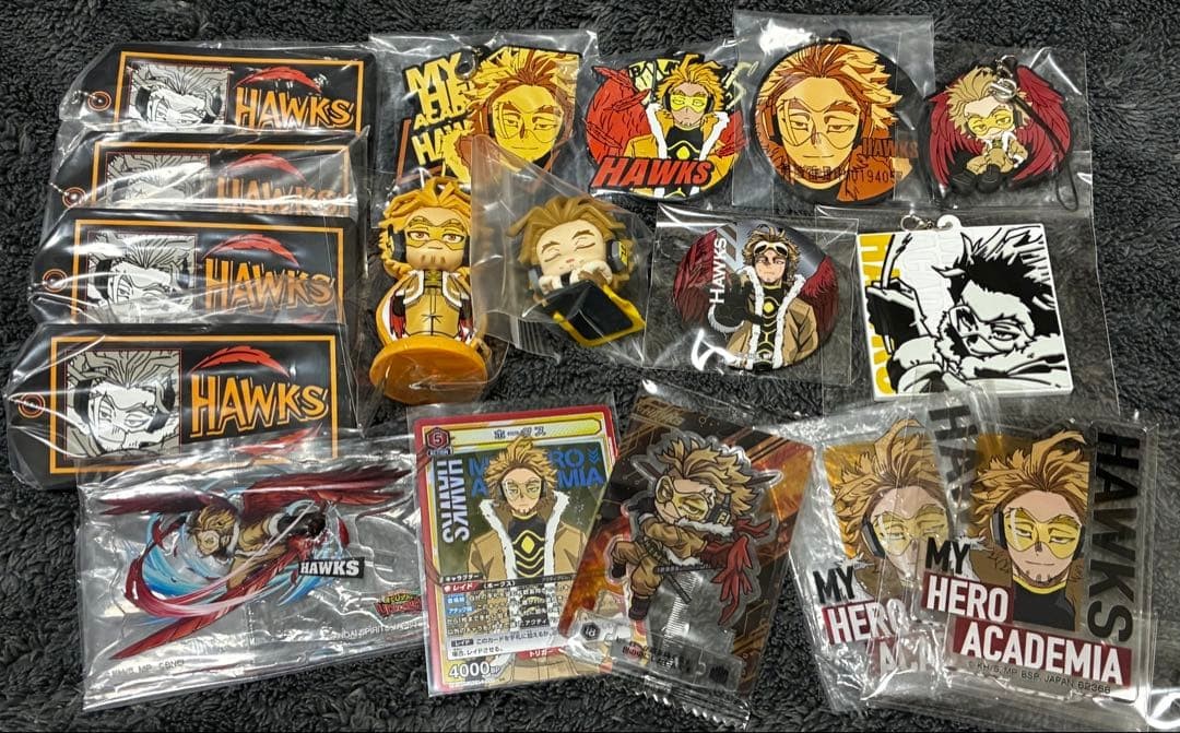 Conjunto de figuras coleccionables My Hero Academia Hawks auténtico anime Japón usado