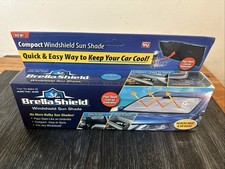 Ontel Brella Shield Car Windshield Sun Shade Umbrella 31" x 57" Large Black NIB