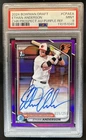 2024 Bowman Draft Ethan Anderson Chrome Auto Purple Refractor 1st #/250 PSA 9