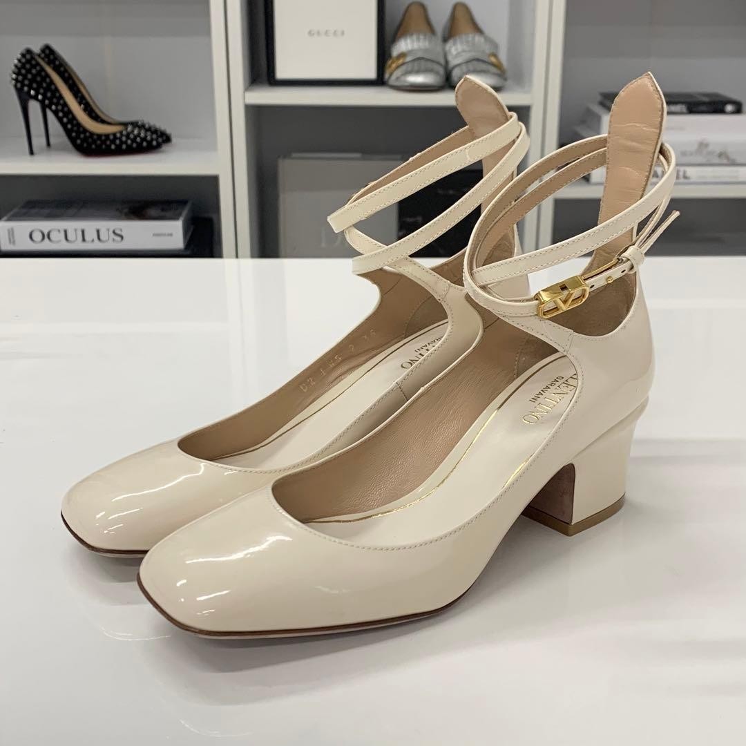 Valentino Garavani Pumps Heel Leather Ivory EU35/US5 116185c thumbnail 14