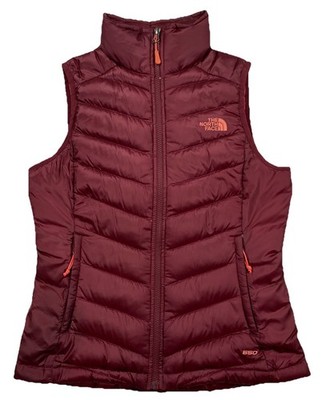 The North Face Flare Down 550 Vest Zinfandel Red Full Zip Women s Small