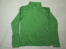GapFit Activewear Pullover Long Sleeve Youth XL Green  1/4 Zip Thumb Holes