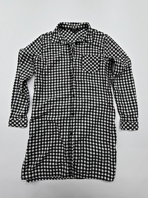 Esmara Black/White Gingham Long Sleeve Shirt Dress EU 38[1][2][4]