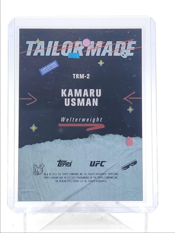 Carte Topps Kamaru Usman – Midnight UFC Nightfall /75 Dusk #NF-14, 2025