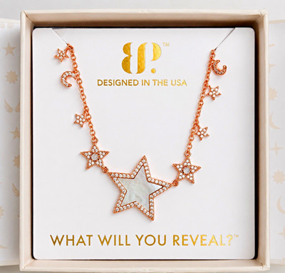 Bomb party Halo Necklace-   Tender Reunion  Stars - Rose Gold