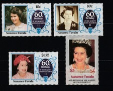 TUVALU Nanuméa  - N° Yvert 50/53 Neufs XX MNH - 60éme Anniv. Reine Elizabeth II