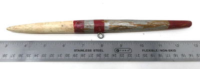 Vintage Wooden Bobber Float Cork Hand Painted 1950 s Fishing Bobber Colorful
