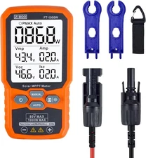 ZIBOO FT-1000W Solar Panel Tester MPPT Meter - 1000W Max Power, 