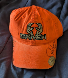 DRIVEN orange hat autographs Nicole Jones Pat Reeves 2011 no COA Legacy Hats