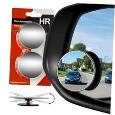 Blind Spot Mirror for Car 2 Pack - HD Frameless Wide-Angle Convex Silver