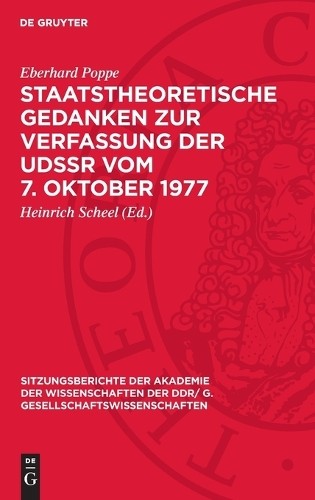 Eberhard Poppe Staatstheoretische Gedanken Zur Verfassung Der Udssr V (Hardback)