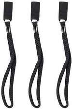 - Pack of 3 - Wrist Straps Loops Lanyards for Walking Canes or Sticks Black 