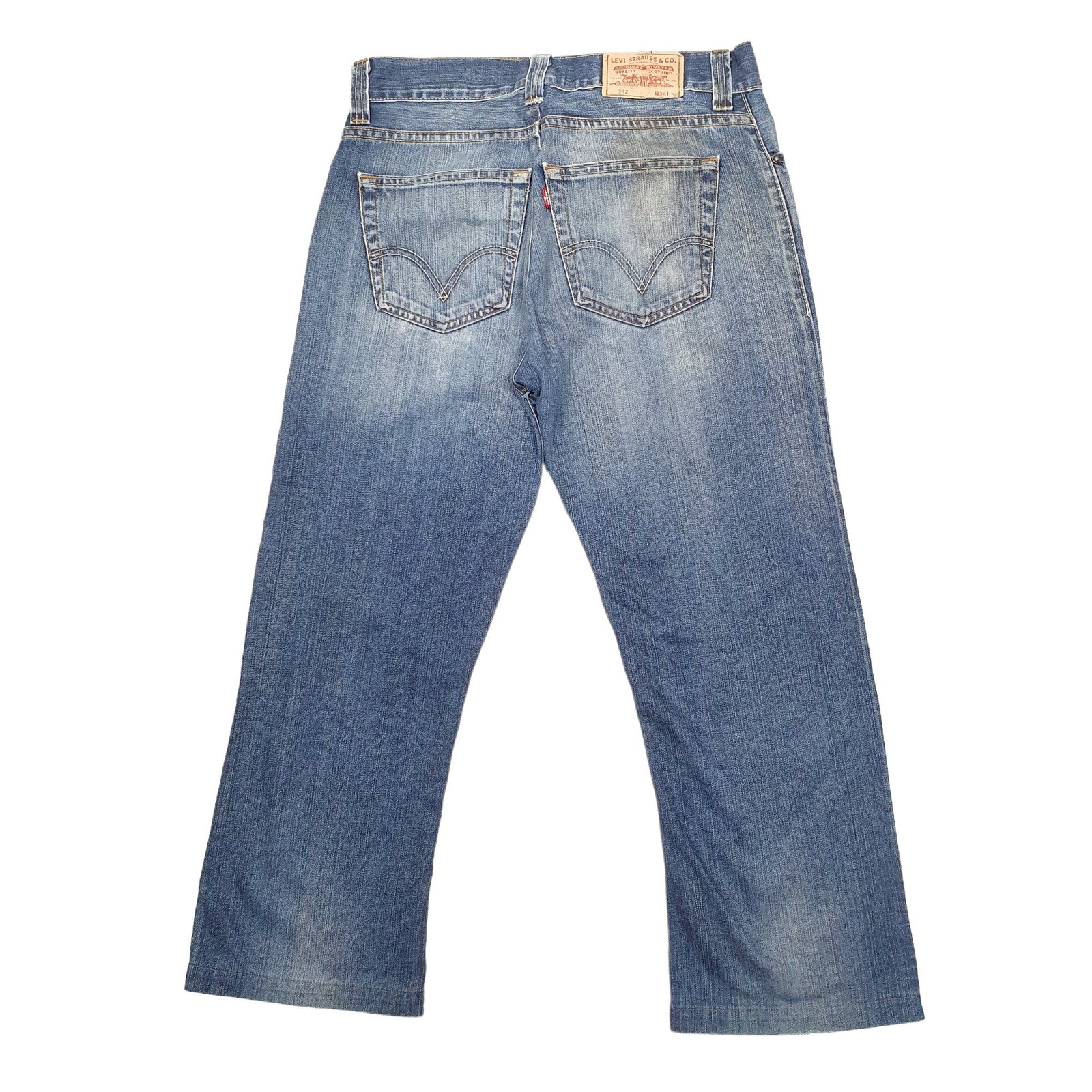 LEVIS 512 Jeans Slim Tapered Fit Blue Denim Trousers Mens W34 L26 image 4