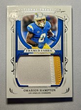 2025 Panini National Treasures Omarion Hampton Framed Fabric #FF-OHN /49 3 CLR
