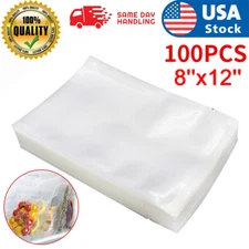 100 Quart Vacuum Sealer Bags 8x12 Embossed Food Saver Storage Package 4 Mil